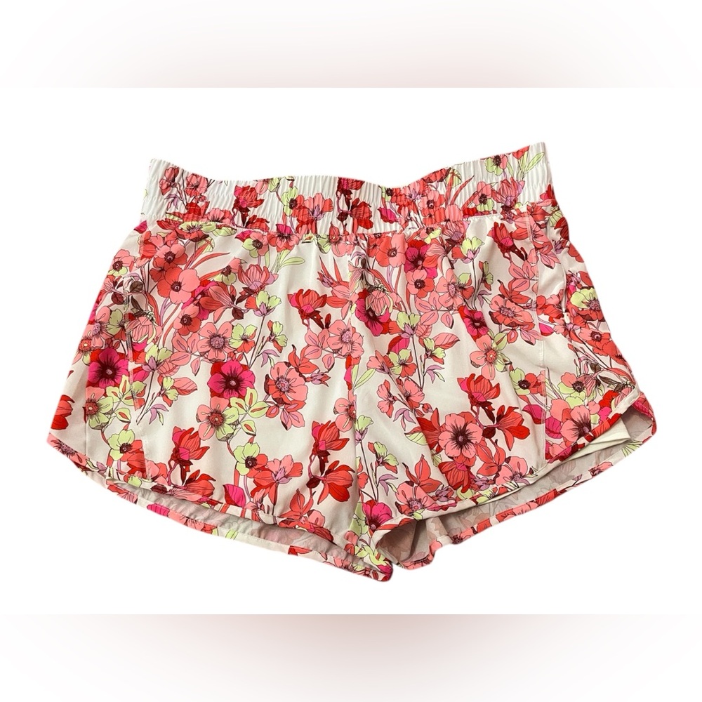 Avia Pink And Red Athletic Shorts With Flowy Design